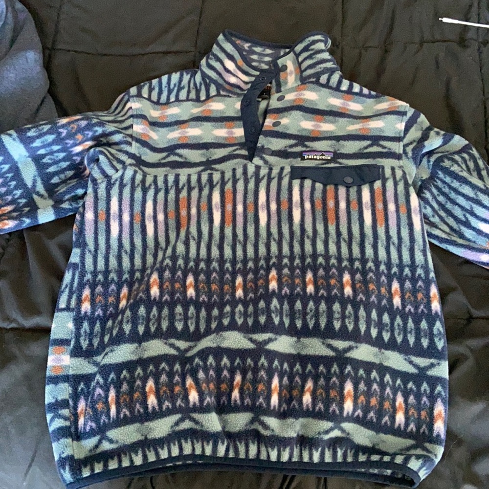 Patagonia print fleece sweatshirt